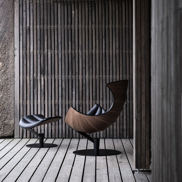 Lobster Chair loungestol, valn&oslash;d/sort, Bruunmunch Furniture