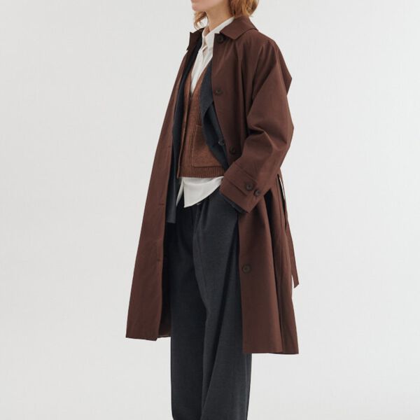 Gise Raglan Coat, chicory coffee, Basic Apparel