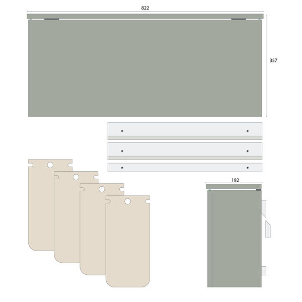 SORTED Standard Wide affaldssortering, reed green, DesignLife