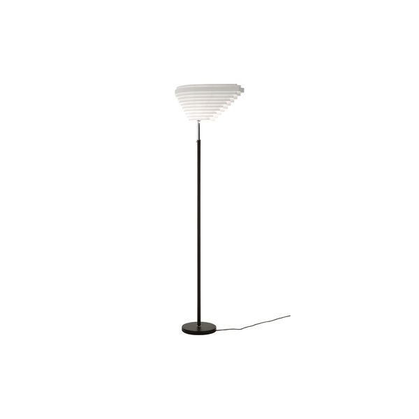 Floor Light A805 &ldquo;Angel Wing&ldquo;, nickel-plated brass, Artek