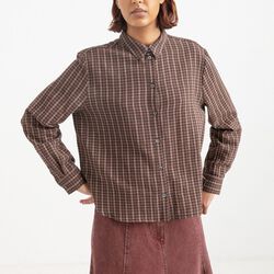 MELANIE DK18-263 Shirt, coffee check, PROJECT AJ117