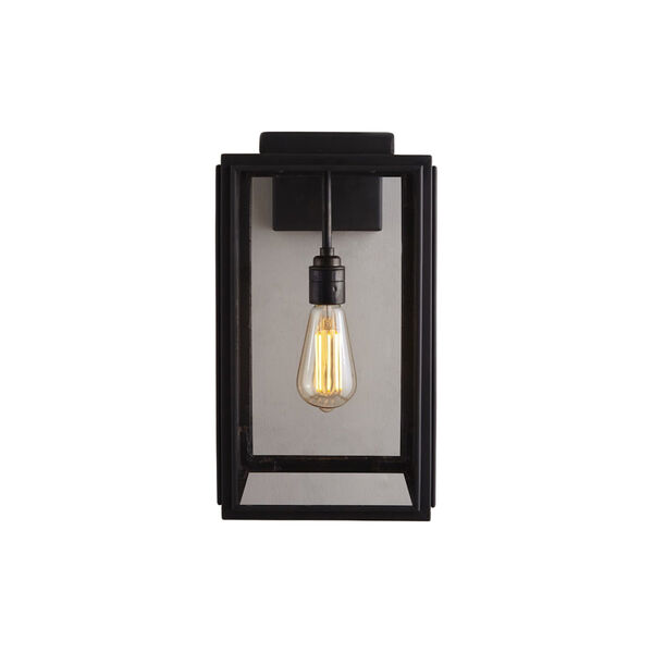 Portico Wall Light Small , weathered brass/clear, Original BTC