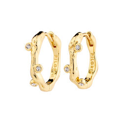 HERMIONE Crystal Hoops, gold plated, Pilgrim