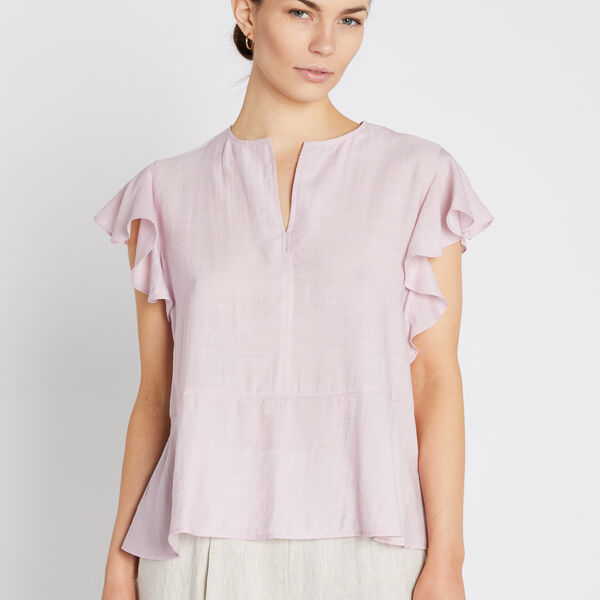 Tuea top, sheer lilac, Heartmade