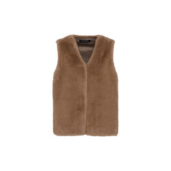 Waistcoat  Fur Coat, camel, Micha