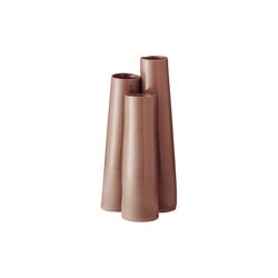 R&oslash;rvase 3 r&oslash;r, terracotta, Ditte Fischer Copenhagen