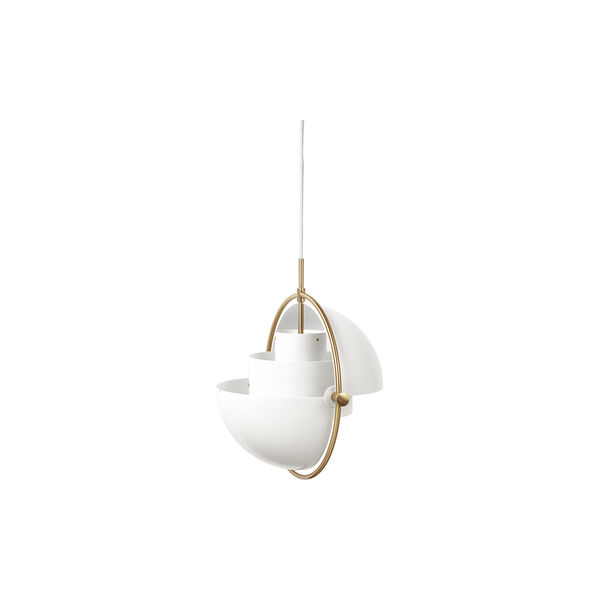 Multi-Lite Pendant, white semi matt/brass, GUBI