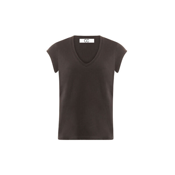 CC Heart Basic V-neck T-shirt, black CC Heart Basic V-neck T-shirt, black, Coster Copenhagen