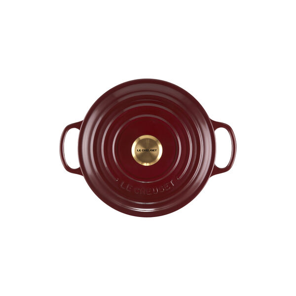 Signature rund st&oslash;bejernsgryde &Oslash; 20 cm, garnet, Le Creuset