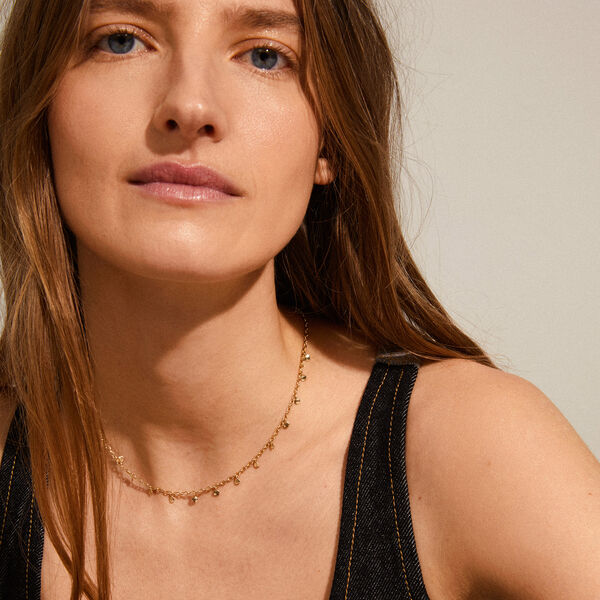 PANNA Coin Halskæde, gold plated, Pilgrim