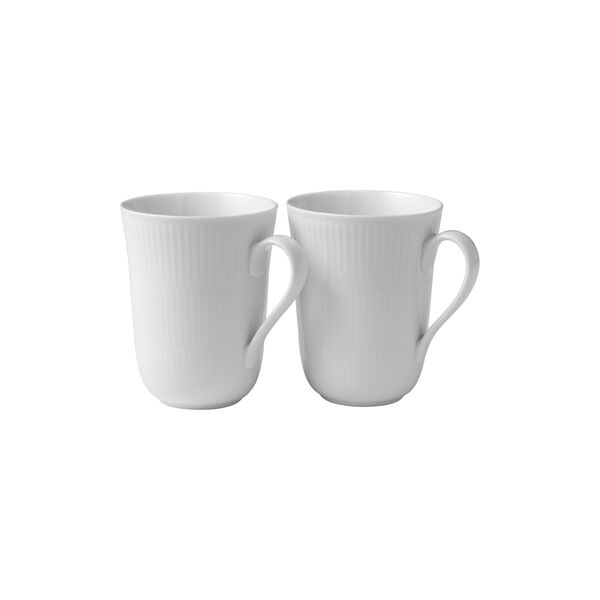 Hvid Riflet krus 36 cl, 2 stk Hvid Riflet krus 36 cl, 2 stk, Royal Copenhagen