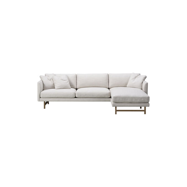 FF5525 80 3 pers. sofa chaise, lys beige/lakeret røget eg FF5525 80 3 pers. sofa chaise, lys beige/lakeret røget eg, Fredericia Furniture