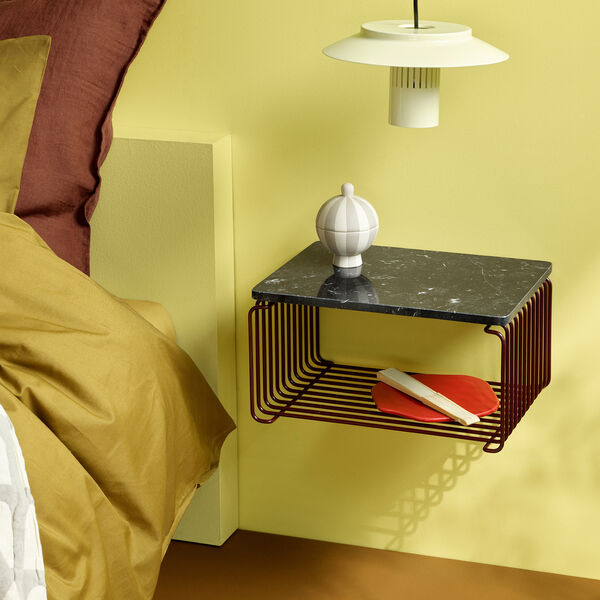 Panton Wire Single halv h&oslash;jde, 07 black red, Montana Furniture