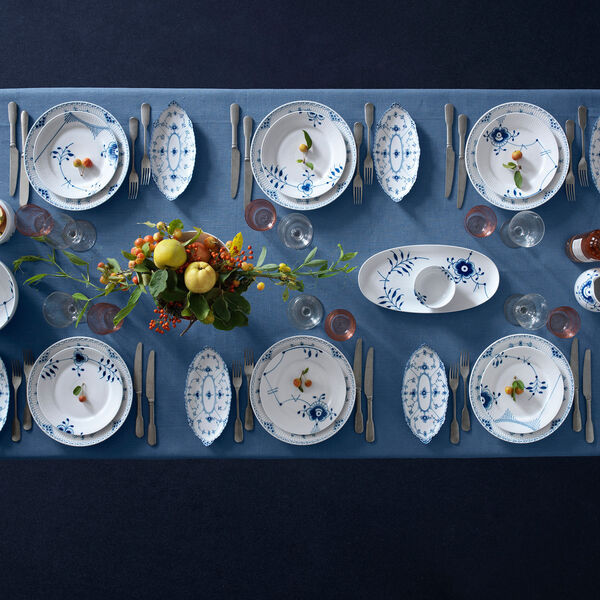 Musselmalet Halvblonde fad 24,5 cm, Royal Copenhagen