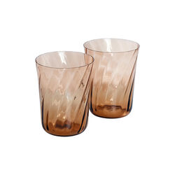 Concave glas 2 stk., sepia, Stilleben