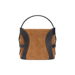 Deborah Suede Hobo Bag S, oat beige, Aigner