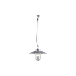 Well Glass Pendant With Visor 7680, galvanised silver/clear, Original BTC