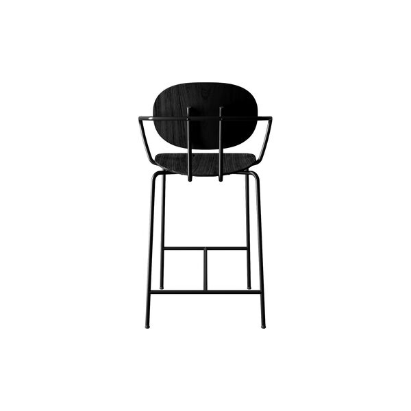PIET HEIN Counter Chair with Arms, sortlakeret eg, Sibast Furniture
