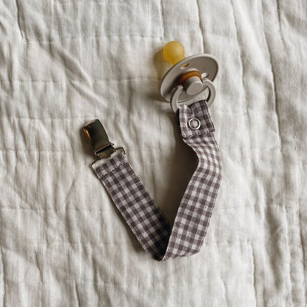 Pacifier Clip, mini check, Lalaby