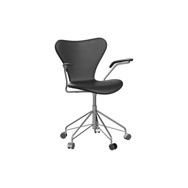 Serie 7™ 3217 fuldpolstret kontorstol, Essential black, Fritz Hansen