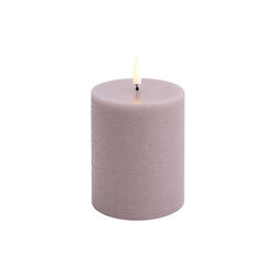 LED Pillar Candle 10 cm, light lavender, Uyuni Lighting