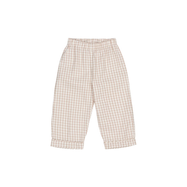 Classic Pyjamas, beige gingham, Lalaby