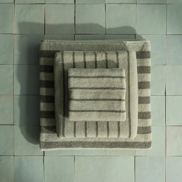 ARTO H&aring;ndkl&aelig;de tynde striber, desert sage/agave green, Blomus