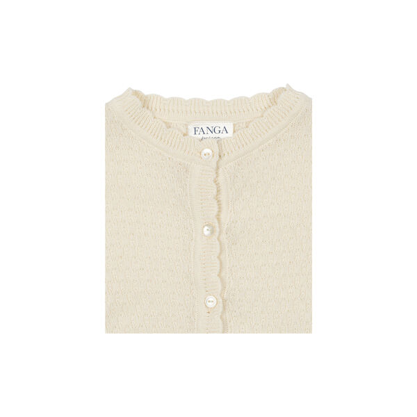 Venti Pointelle Cardigan, antique white, Konges Sløjd