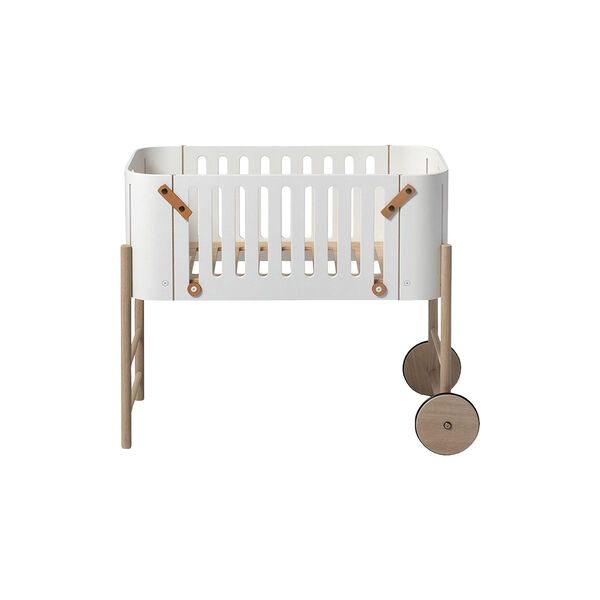 fødselsdag coping Afsnit Køb Wood co-sleeper babyseng inkl. ombygningssæt til bænk, hvid/eg | Oliver  Furniture