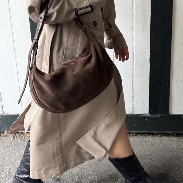 Mini MuseMBG Bag Suede, dark brown, Markberg