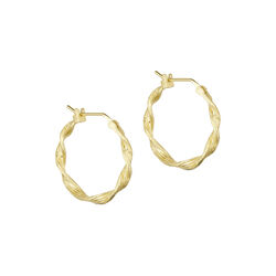 Olivia hoop-&oslash;reringe, forgyldt, Pure by Nat