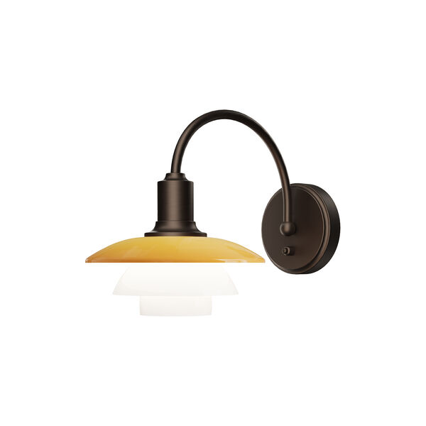 PH 2/2 V&aelig;glampe Centenary Edition, amber/opal white, Louis Poulsen