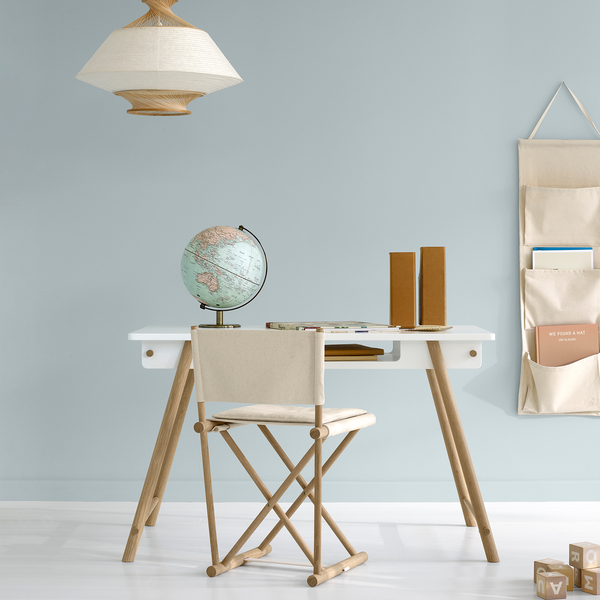 Camp junior skrivebord justerbart, hvid/eg, Oliver Furniture