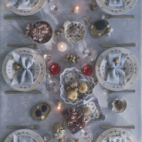 Musselmalet Helblond Rektangul&aelig;rt fad, Royal Copenhagen