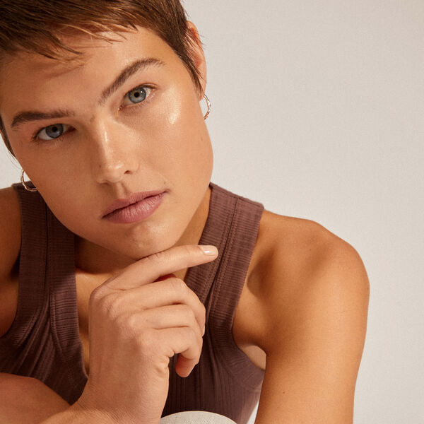 EDDY recycled organiske store hoops, s&oslash;lvbelagt, Pilgrim