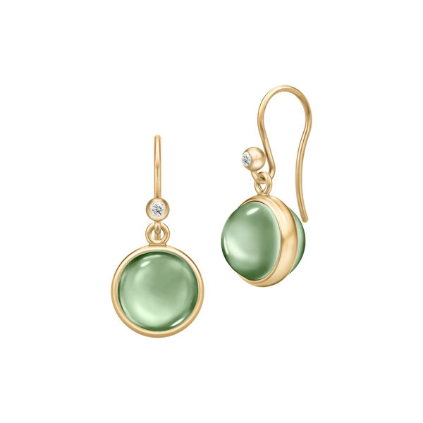 Prime Øreringe, gold/green amethyst, Julie Sandlau