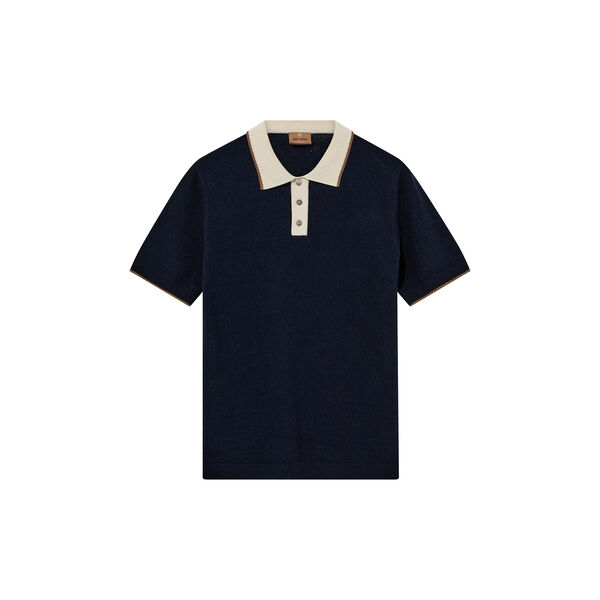 MMGFrancesco Polo SS Knit, estate blue, MOS MOSH Gallery