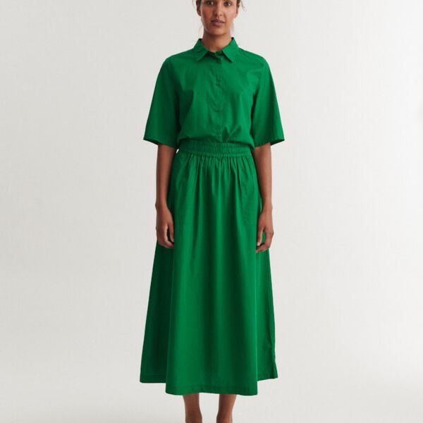 Silje Long Skirt, abundant green, Basic Apparel