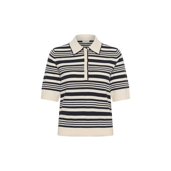 AnettiPW Pullover, dark blue irregular stripe, Part Two