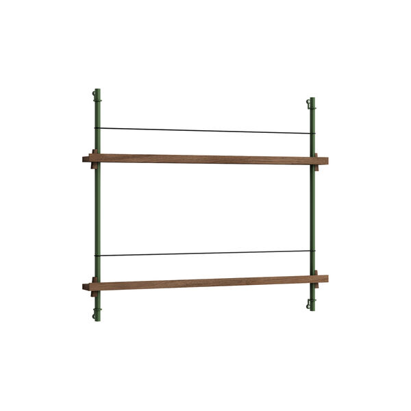 Magazine Shelving Small, smoked oak/pine green, MOEBE
