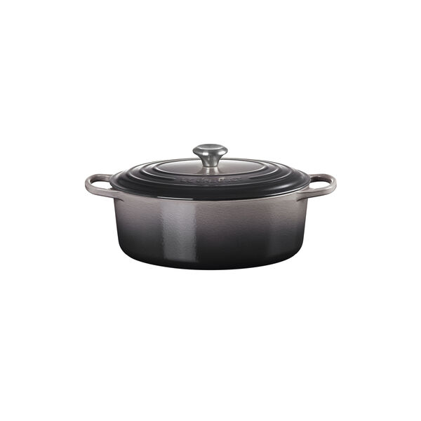 Signature st&oslash;bejern oval gryde &Oslash; 31 cm, flint, Le Creuset