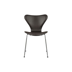 Serie 7&trade; 3107 fuldpolstret stol, dark brown/chrome, Fritz Hansen
