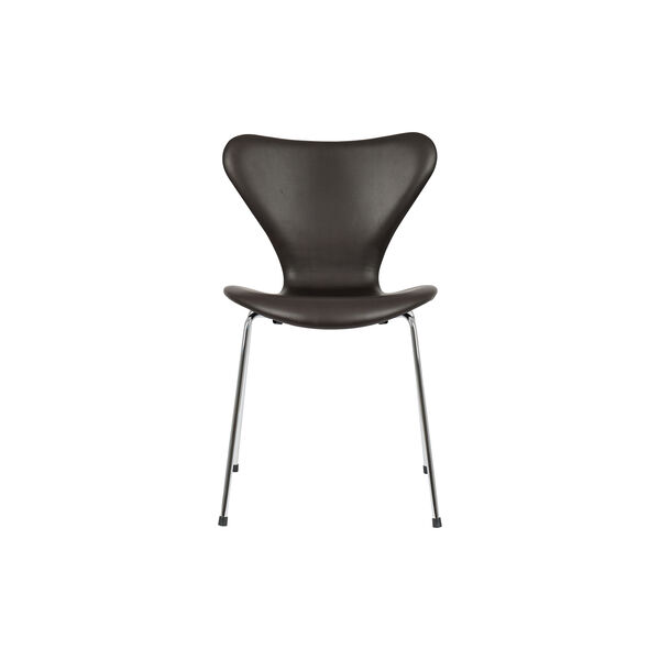 Serie 7™ 3107 fuldpolstret stol, dark brown/chrome Serie 7™ 3107 fuldpolstret stol, dark brown/chrome, Fritz Hansen
