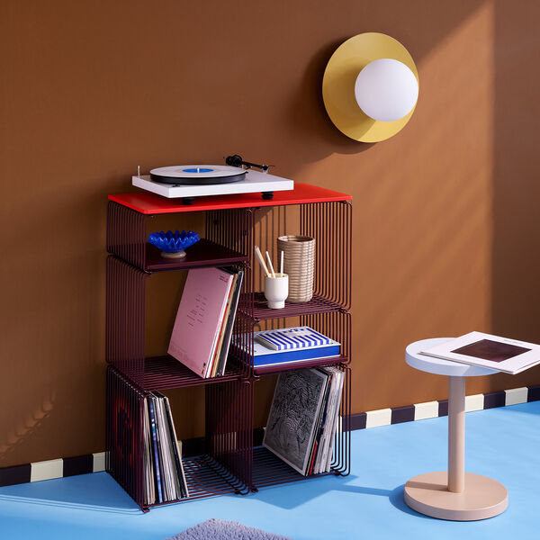 Panton Wire Single halv h&oslash;jde, 07 black red, Montana Furniture