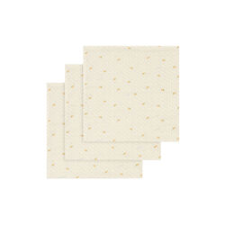 3 Pack Muslin Cloth, lemon dot, Konges Sl&oslash;jd