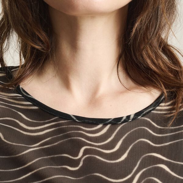 Wave Fukashi Mesh T-shirt | Wave Stripes, BITTE KAI RAND