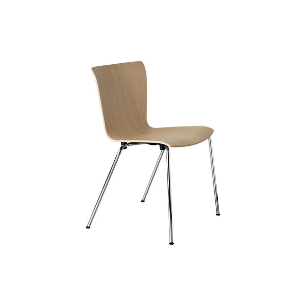 Vico Duo™ VM110  spisebordsstol, lakeret eg/krom, Fritz Hansen