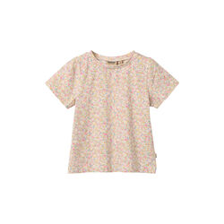 T-Shirt S/S Manna, blush flower meadow, Wheat