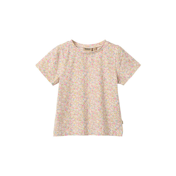 T-Shirt S/S Manna, blush flower meadow, Wheat