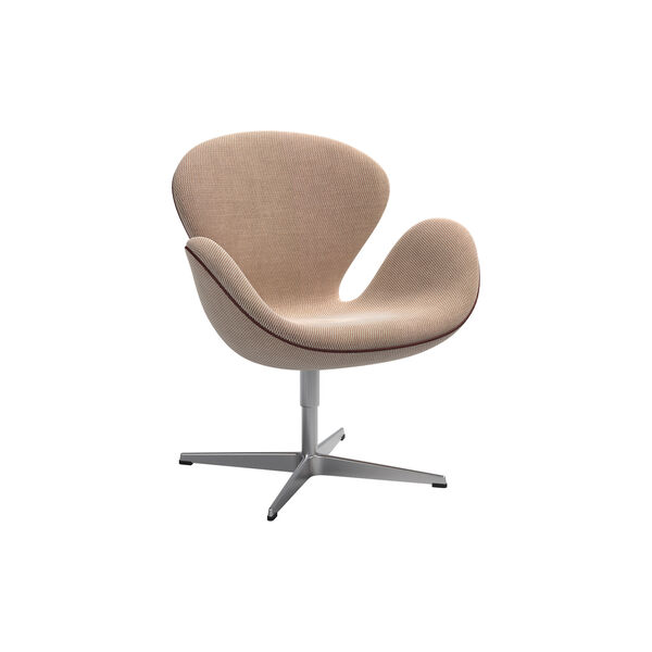 Svanen™ 3320 loungestol med keder Choice 2024, creme/brown 0428/chestnut, Fritz Hansen